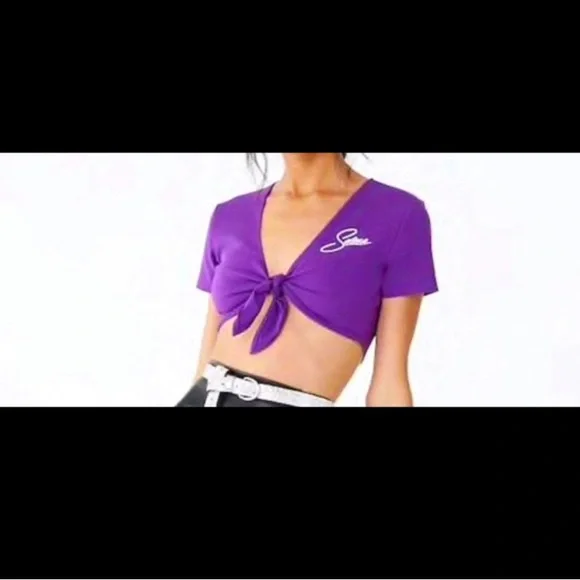 Selena Quintanilla Tied Crop Top